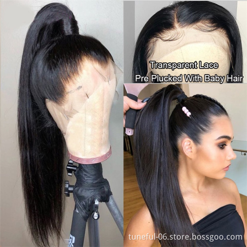 cheap human hair lace wig vendor raw unprocessed cuticle aligned human hair hd lace frontal human hair wigs for black women